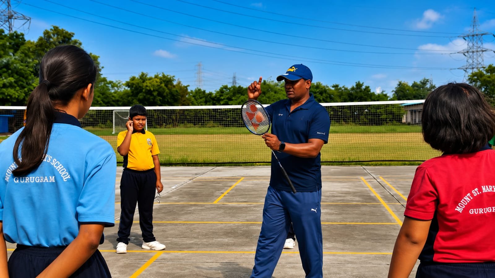 basketball and badminton coaching -MSM School Gurugram