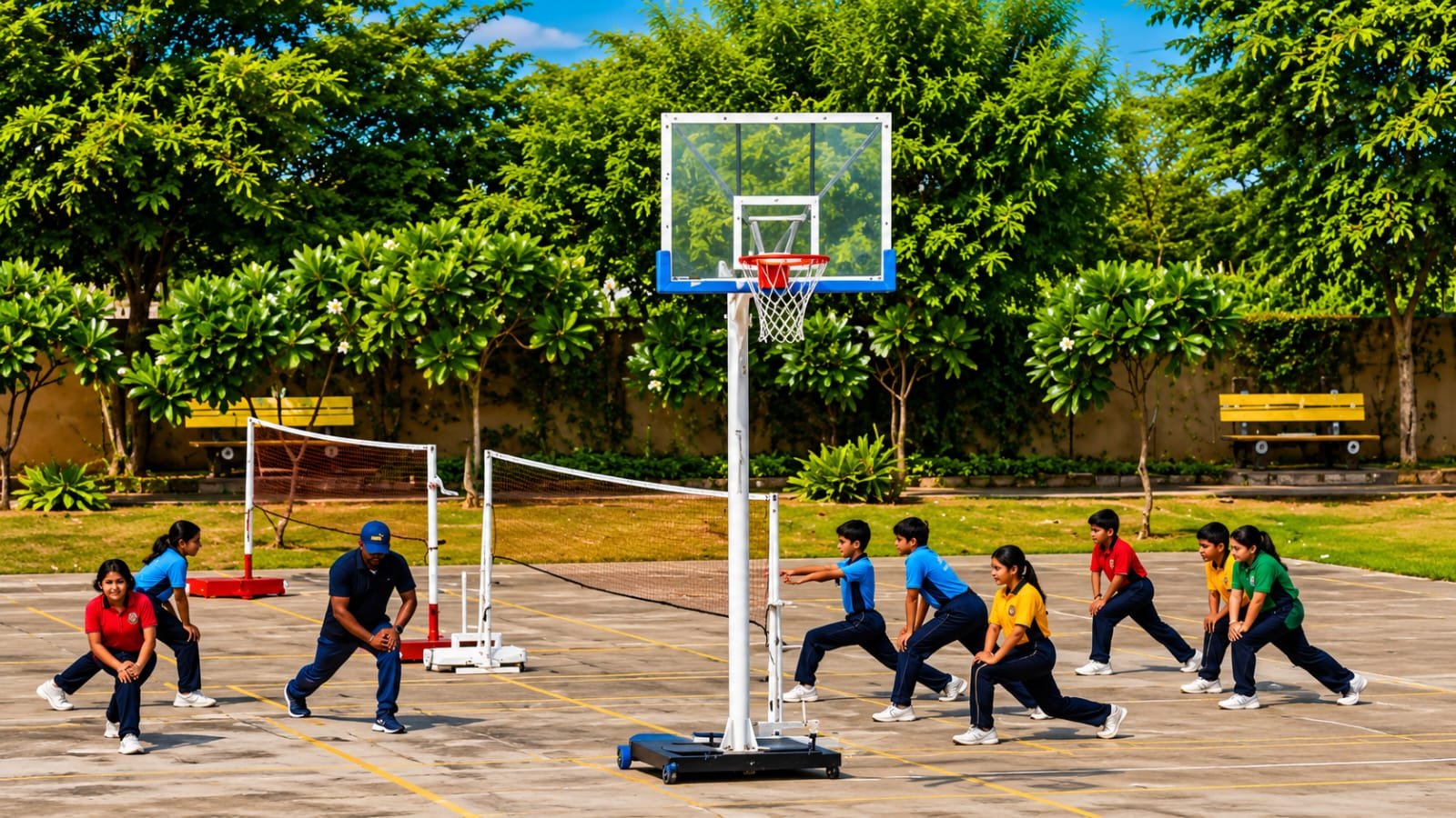 basketball and badminton coaching -MSM School Gurugram